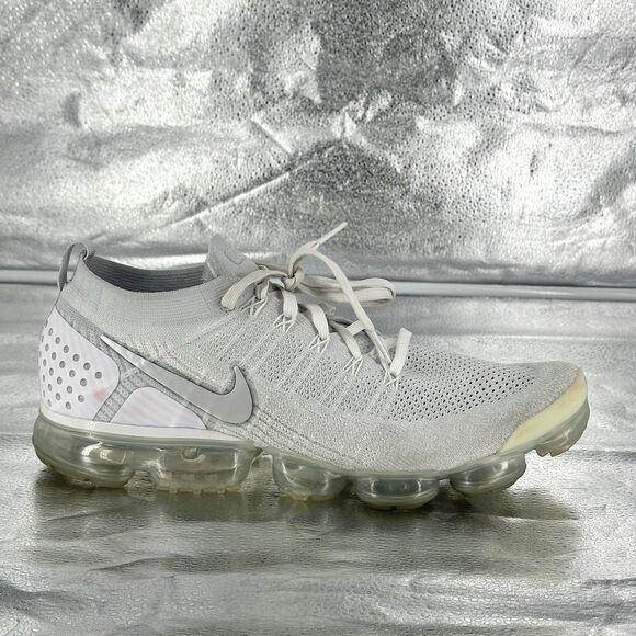 Nike Shoes Mens Size 14 Air Vapormax Flyknit 2 White Vast Grey Athletic main image 14